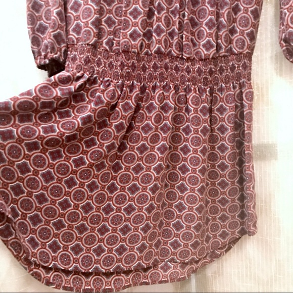 NWT✨Joie Silk Dress, smocked waist, 3/4 sleeves,L - Picture 7 of 8